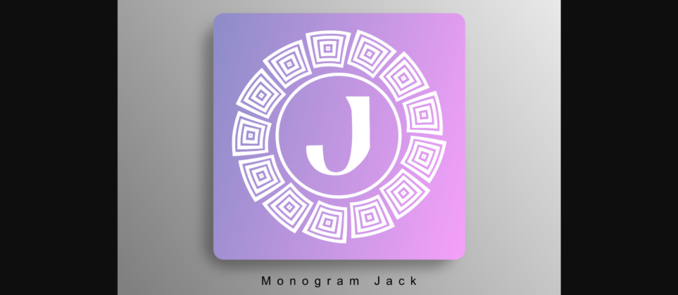 Monogram Jack Font Poster 3