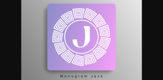 Monogram Jack Font Poster 1