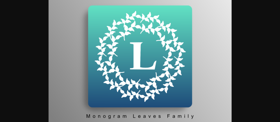 Monogram Leaves Family Font Poster 3