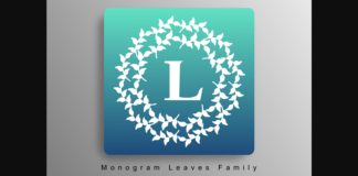 Monogram Leaves Family Font Poster 1