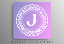 Monogram Leaves and Stars Font Poster 1