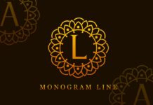 Monogram Line Font Poster 1