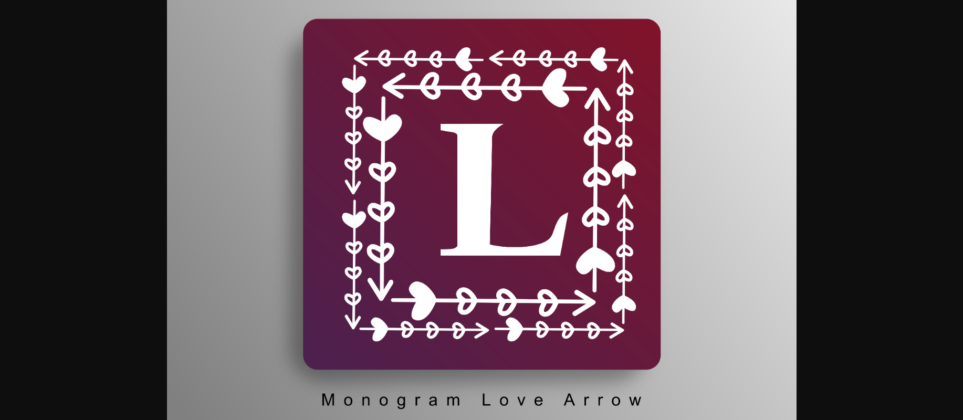 Monogram Love Arrow Font Poster 3