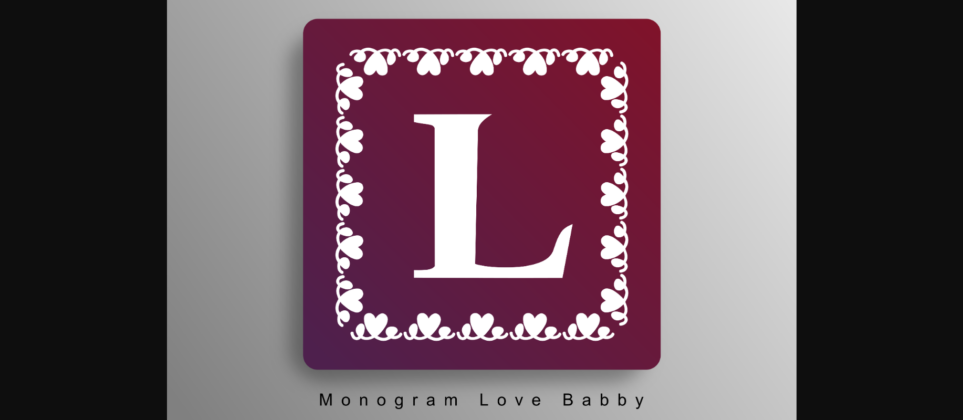 Monogram Love Baby Font Poster 3