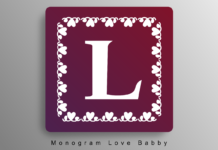 Monogram Love Baby Font Poster 1