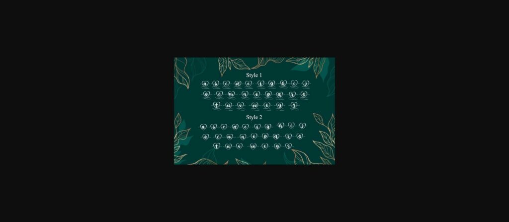 Monogram Love Beauty Font Poster 7