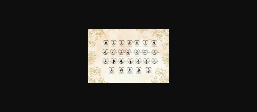 Monogram Love Floral Font Poster 7