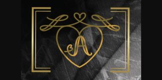Monogram Love Font Poster 1