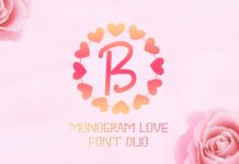 Monogram Love Font Poster 1