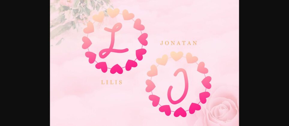 Monogram Love Font Poster 5