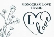 Monogram Love Frame Font Monogram Love Frame Font Poster 1