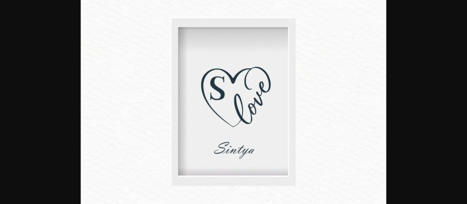 Monogram Love Frame Font Poster 4