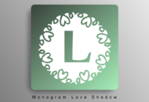 Monogram Love Shadow Font Poster 1
