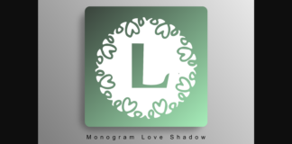 Monogram Love Shadow Font Poster 1