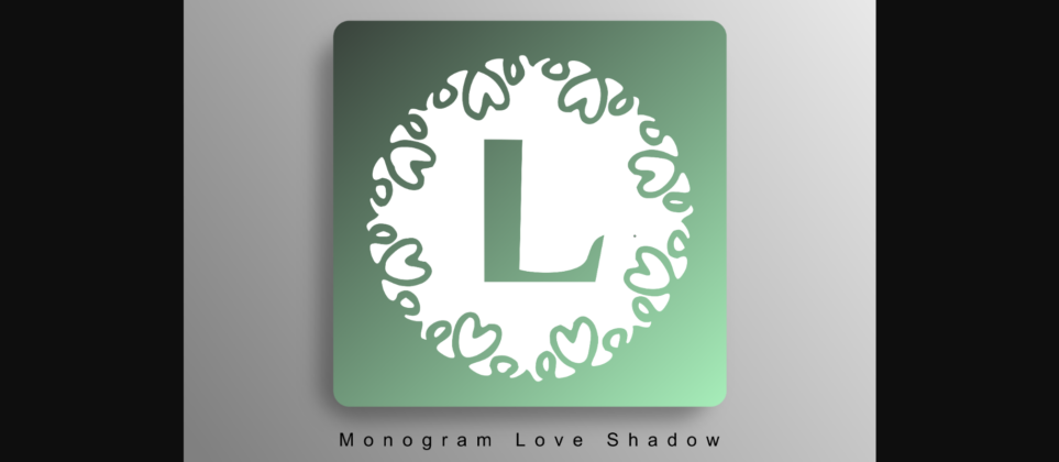 Monogram Love Shadow Font Poster 1