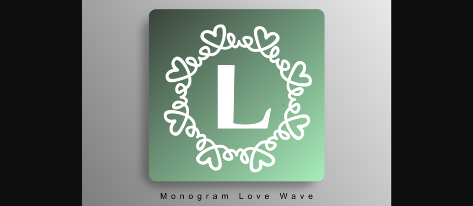 Monogram Love Wave Font Poster 3