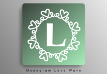 Monogram Love Wave Font Poster 1