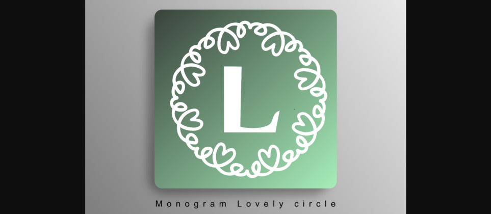 Monogram Lovely Circle Font Poster 3