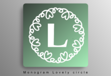 Monogram Lovely Circle Font Poster 1