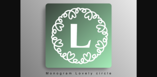 Monogram Lovely Circle Font Poster 1