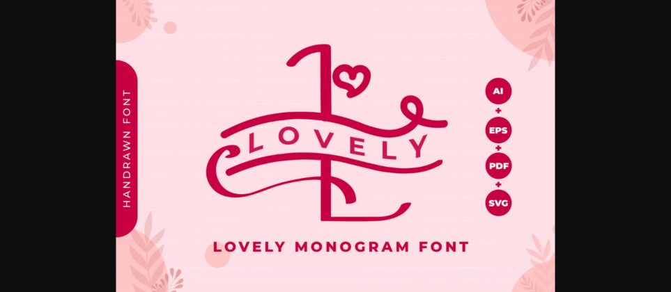 Monogram Lovely Font Poster 3
