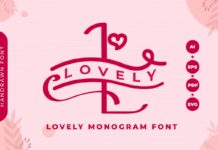 Monogram Lovely Font Poster 1