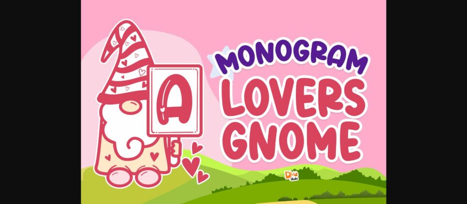 Monogram Lovers Gnome Font Poster 3