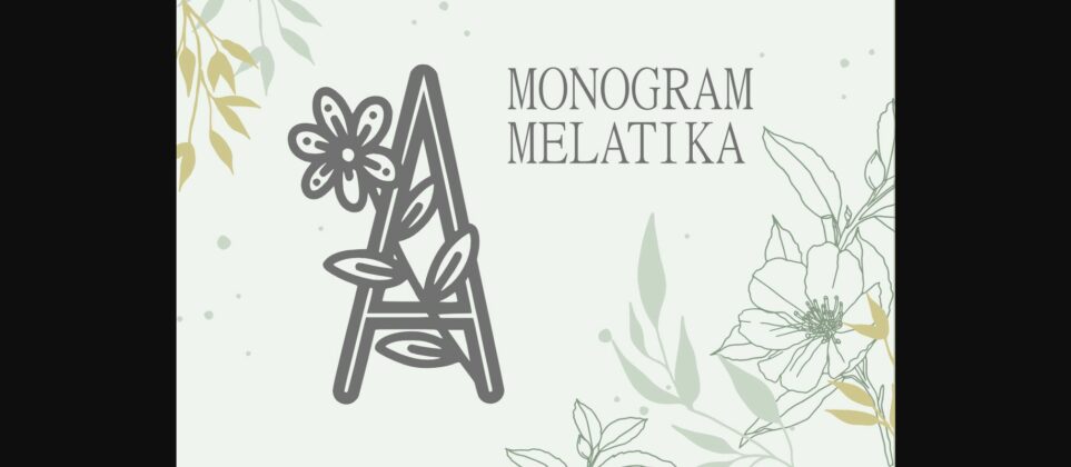 Monogram Melatika Font Poster 3