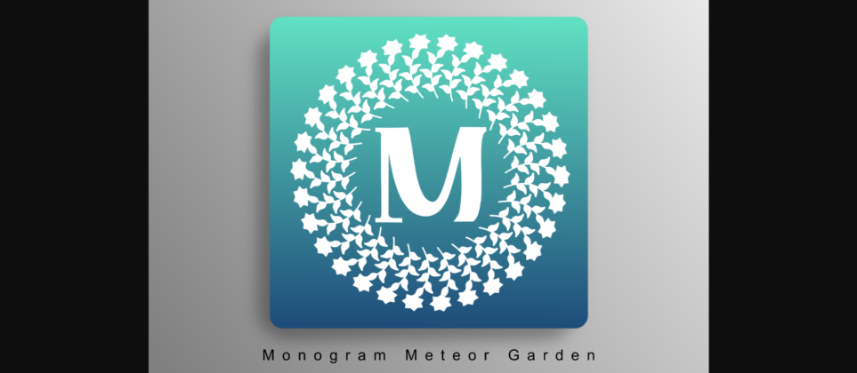 Monogram Meteor Garden Font Poster 3