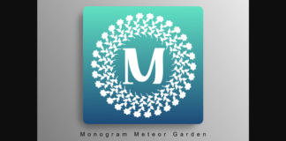 Monogram Meteor Garden Font Poster 1