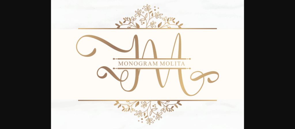 Monogram Molita Font Poster 3