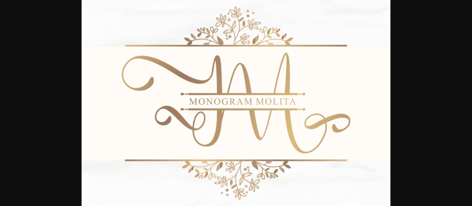 Monogram Molita Font Poster 3