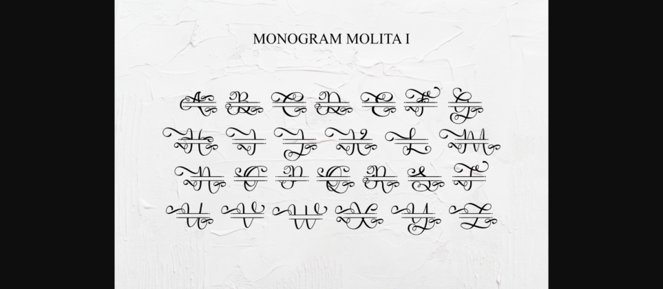 Monogram Molita Font Poster 6