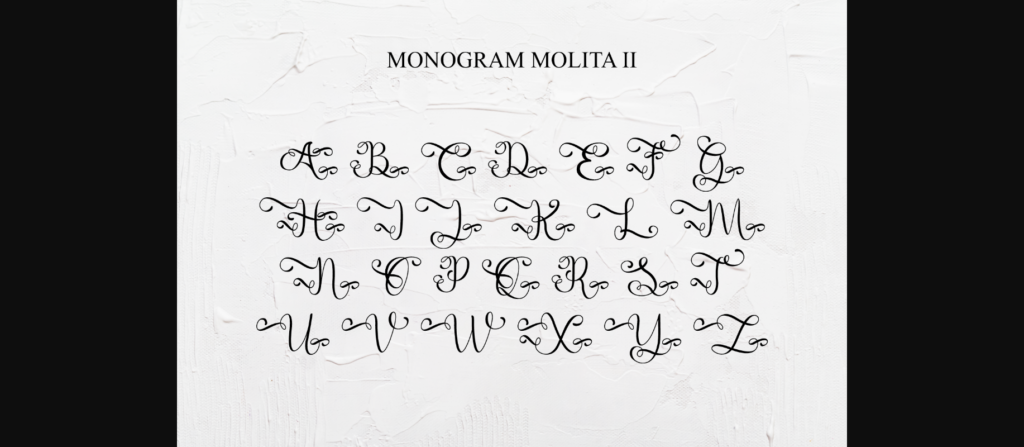 Monogram Molita Font Poster 7