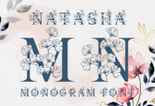 Monogram Natasha Font Poster 1