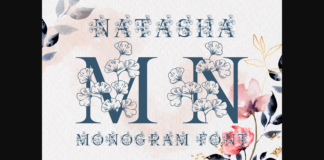 Monogram Natasha Font Poster 1