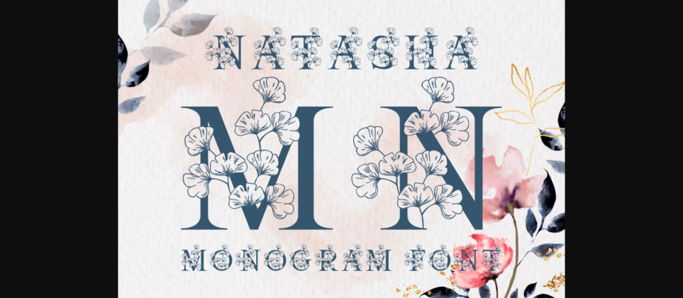Monogram Natasha Font Poster 1