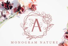 Monogram Nature Font Poster 1