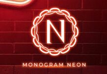 Monogram Neon Font Poster 1