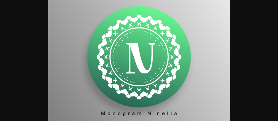 Monogram Ninelia Font Poster 3