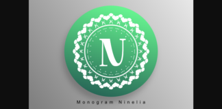 Monogram Ninelia Font Poster 1