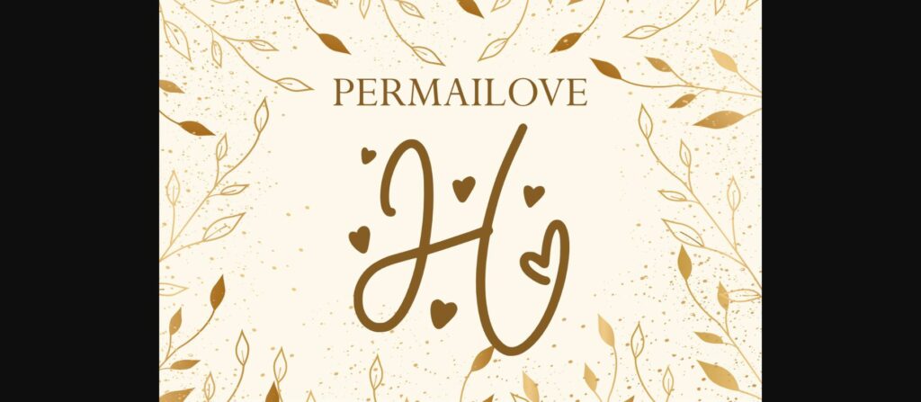 Monogram Permailove Font Poster 3