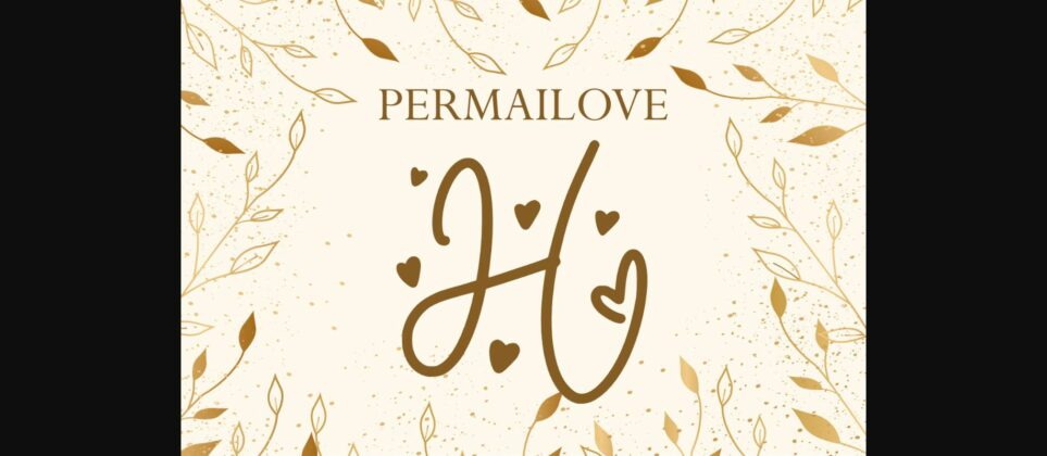 Monogram Permailove Font Poster 3