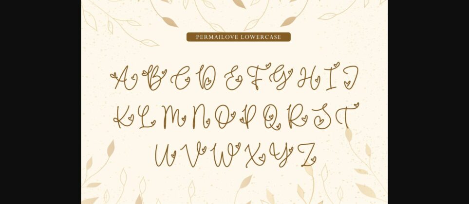 Monogram Permailove Font Poster 6