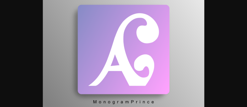 Monogram Prince Font Poster 3