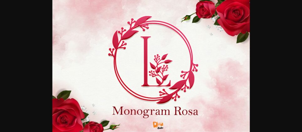 Monogram Rosa Font Poster 3