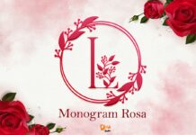 Monogram Rosa Font Poster 1