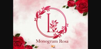Monogram Rosa Font Poster 1
