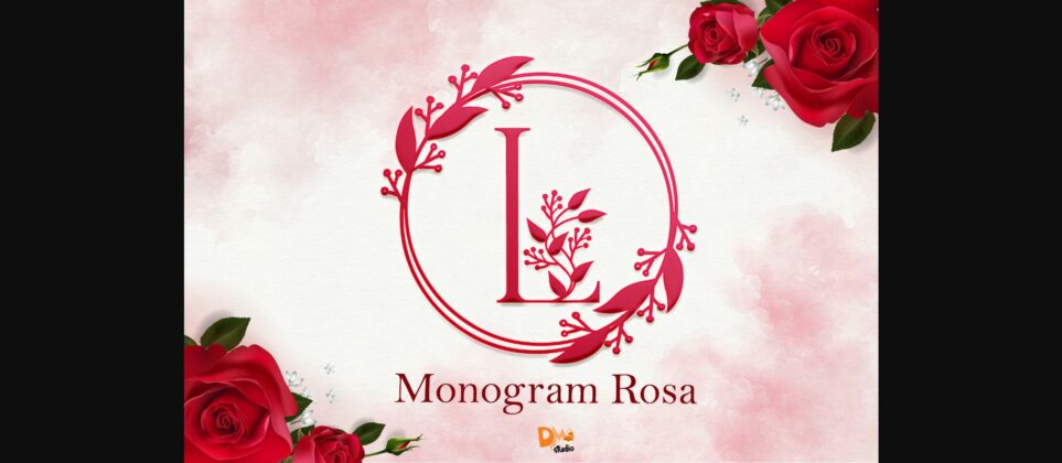 Monogram Rosa Font Poster 1