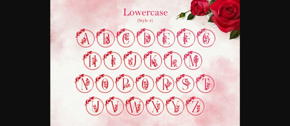 Monogram Rosa Font Poster 8